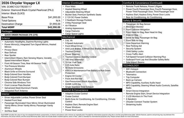2026 Chrysler Voyager VOYAGER LX