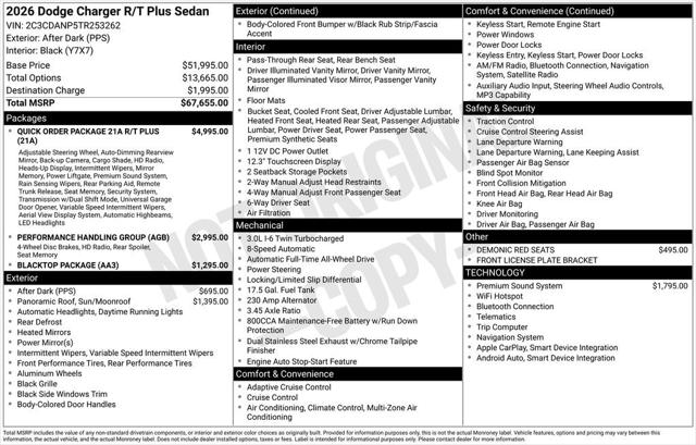 2026 Dodge Charger CHARGER R/T PLUS 4-DOOR AWD