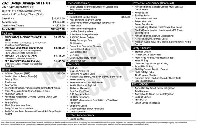 2021 Dodge Durango SXT Plus AWD 2021 Dodge Durango SXT Plus AWD