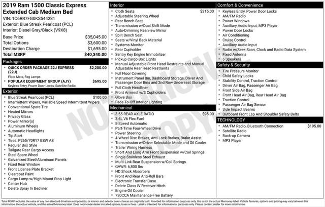 2019 RAM 1500 Classic Express Quad Cab 4x4 64 Box