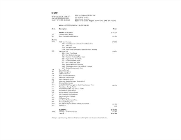 2026 Mercedes-Benz S 580 4MATIC