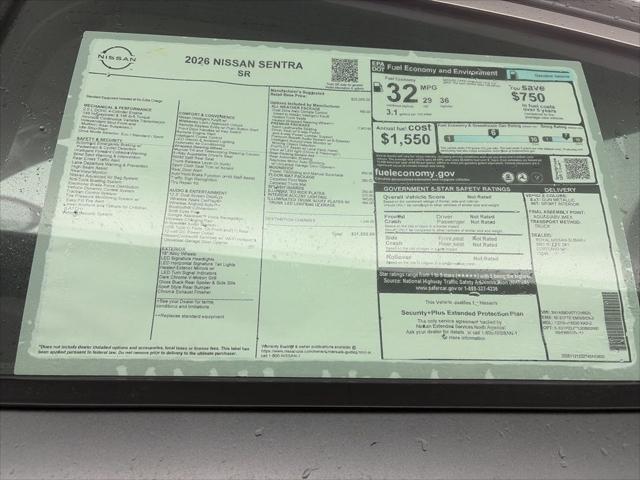 New 2026 Nissan Sentra SR For Sale in Cortland, NY