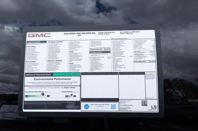 2026 GMC Sierra 2500HD Crew Cab, Standard Bed, SLT, 4WD