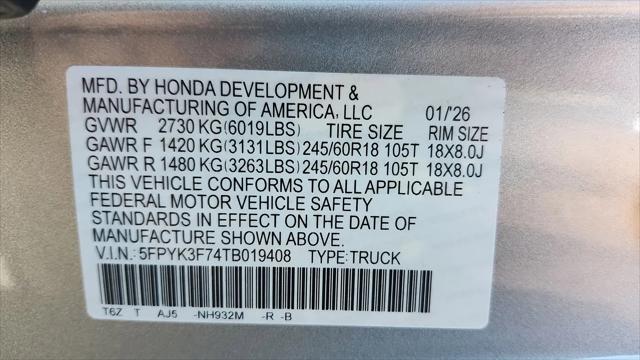 2026 Honda Ridgeline TrailSport+