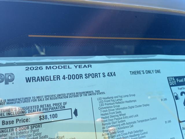 2026 Jeep Wrangler 4-Door Sport S 4x4