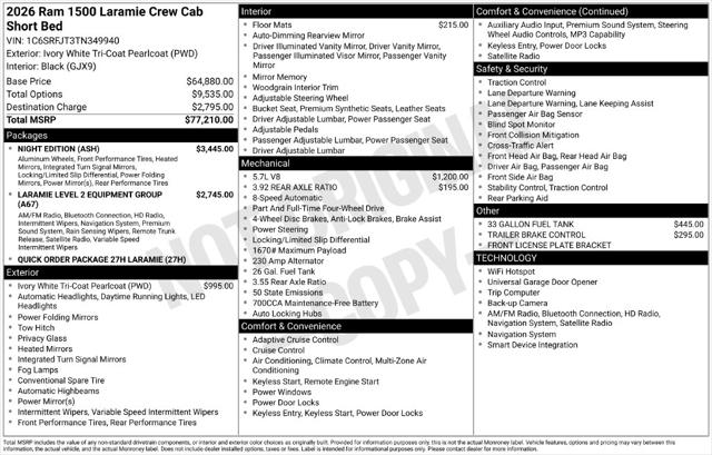 2026 Ram 1500 Laramie Crew Cab 4x4 57 Box