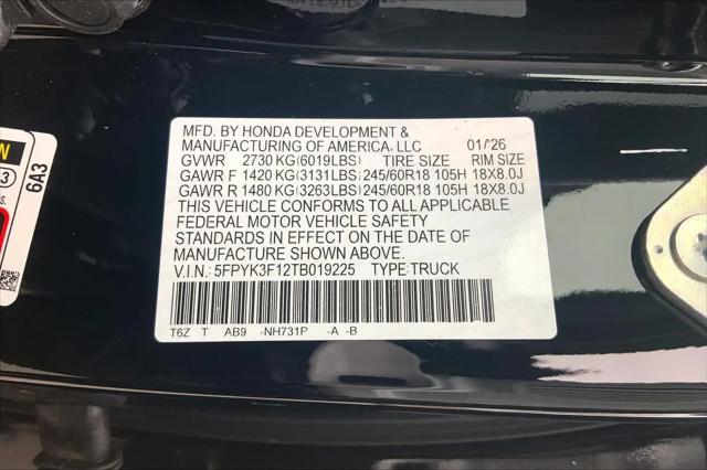 2026 Honda Ridgeline Sport