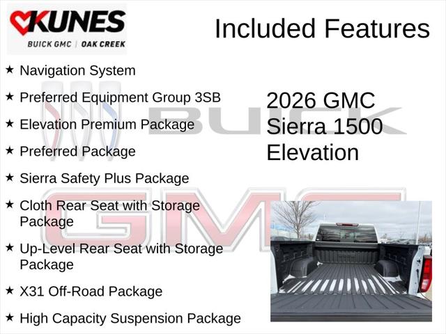 2026 GMC Sierra 1500 Crew Cab, Short Bed, Elevation, 4WD