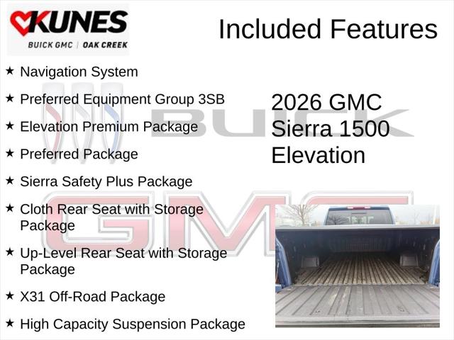 2026 GMC Sierra 1500 Crew Cab, Short Bed, Elevation, 4WD