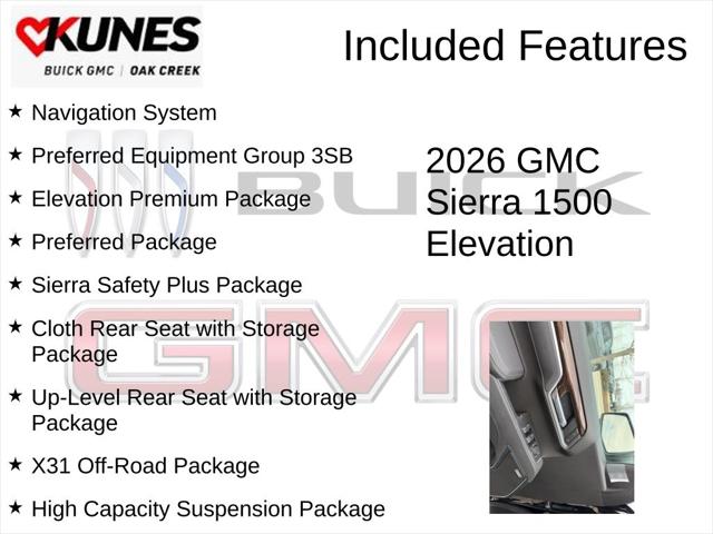2026 GMC Sierra 1500 Crew Cab, Short Bed, Elevation, 4WD