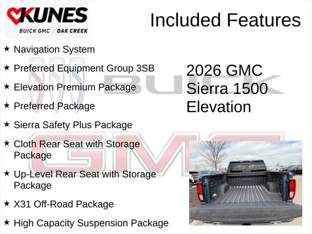 2026 GMC Sierra 1500 Crew Cab, Short Bed, Elevation, 4WD