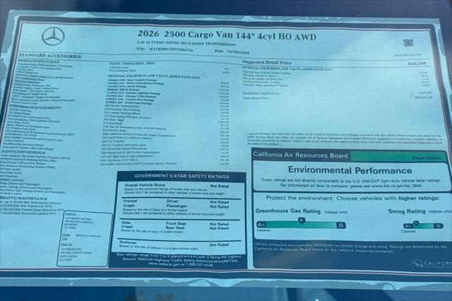 2026 Mercedes-Benz Sprinter 2500 Standard Roof 4-Cyl Diesel HO