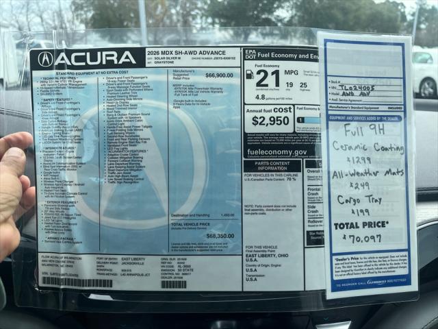 2026 Acura MDX Advance Package