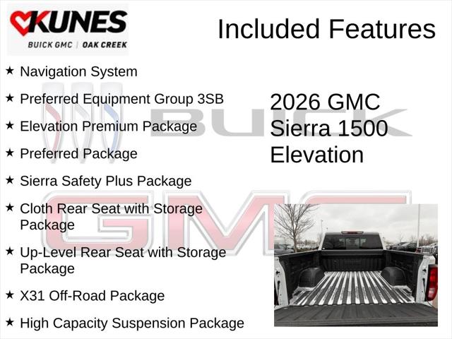 2026 GMC Sierra 1500 Crew Cab, Short Bed, Elevation, 4WD