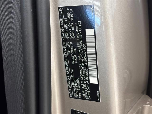 2026 Volvo XC90 Plus, B6 AWD Gas (mild hybrid), Gasoline, Bright, 7 Seats