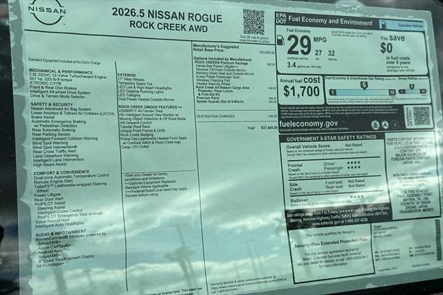 2026 Nissan Rogue Rock Creek