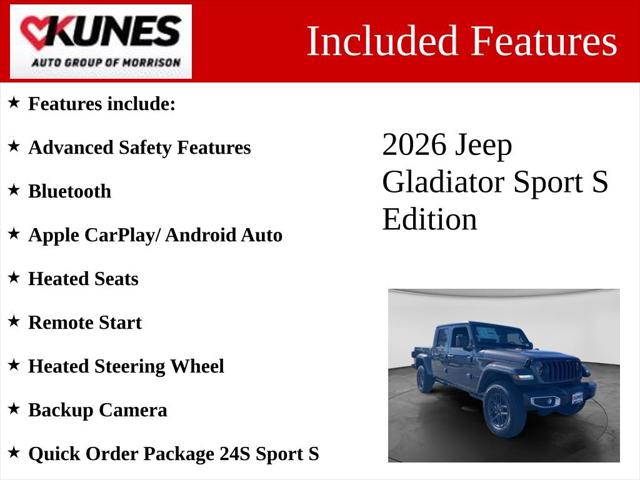 2026 Jeep Gladiator GLADIATOR SPORT S 4X4