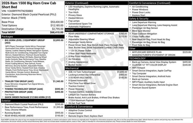 2026 Ram 1500 Big Horn Crew Cab 4x4 57 Box