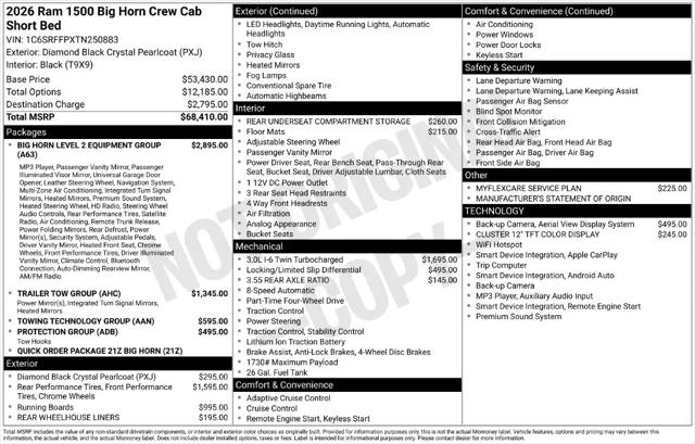 2026 Ram 1500 Big Horn Crew Cab 4x4 57 Box