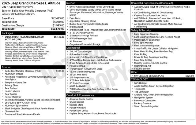 2026 Jeep Grand Cherokee L Altitude 4x4