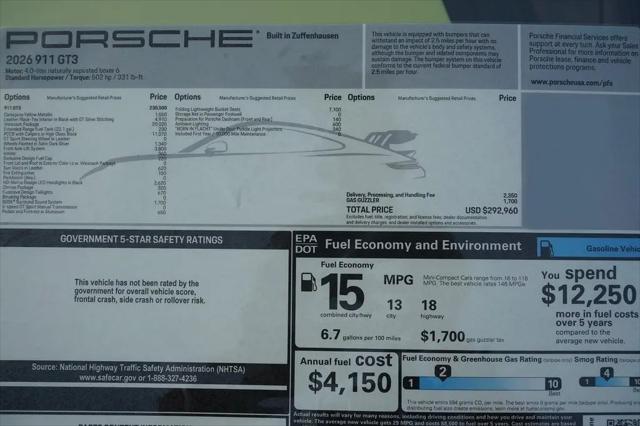 2026 Porsche 911 911 GT3 Touring