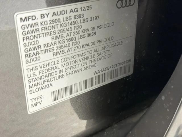 2026 Audi Q7 Premium 45 TFSI quattro tiptronic