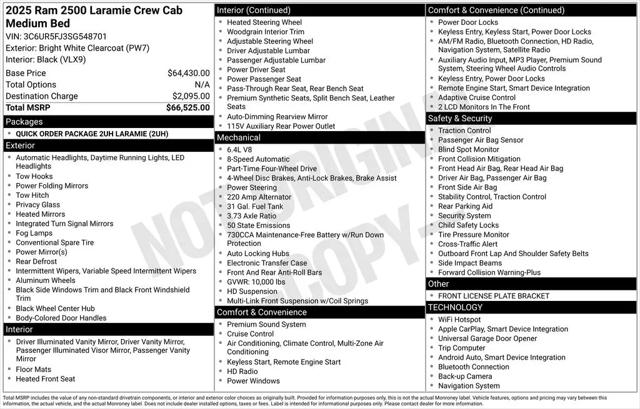 2025 Ram 2500 Laramie Crew Cab 4x4 6'4" Box