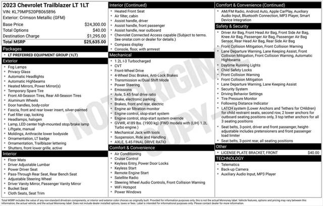 2023 Chevrolet TrailBlazer FWD LT