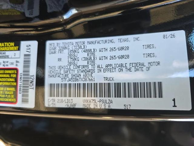 2026 Toyota Tundra Limited CrewMax 5.5' Bed