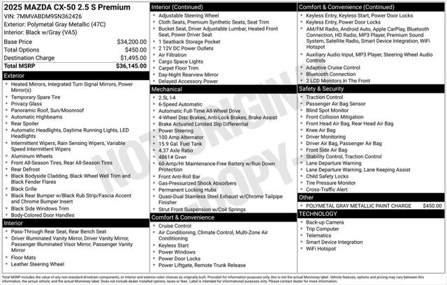 2025 Mazda CX-50 2.5 S Premium Package
