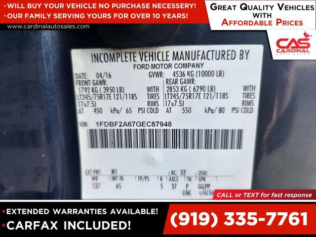 2016 Ford F-250 4X2 2dr Regular Cab 137 in WB