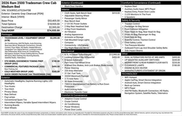 2026 Ram 2500 Tradesman Crew Cab 4x4 64 Box