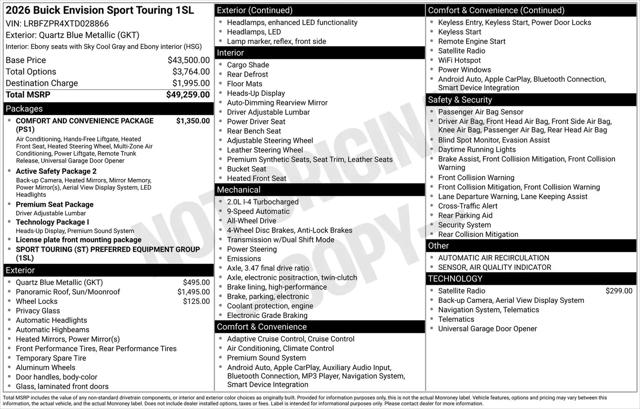 2026 Buick Envision Sport Touring AWD