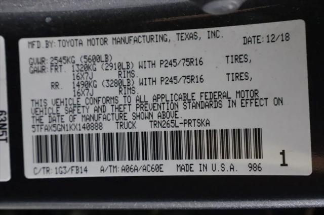2019 Toyota Tacoma SR