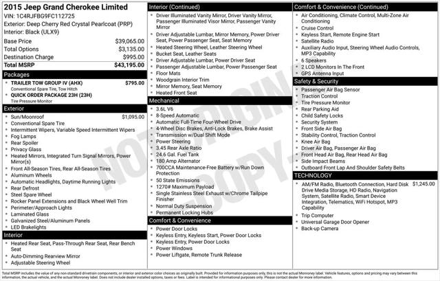 2015 Jeep Grand Cherokee Limited 2015 Jeep Grand Cherokee Limited