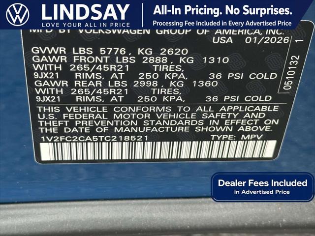 2026 Volkswagen Atlas Cross Sport SEL Premium R-Line