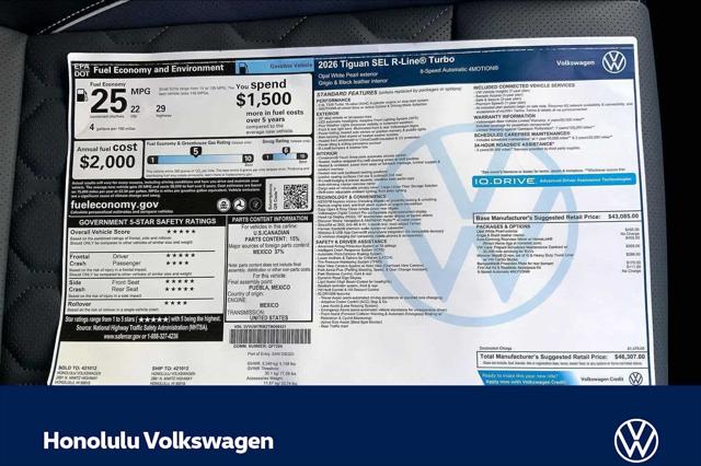 2026 Volkswagen Tiguan SEL R-Line Turbo