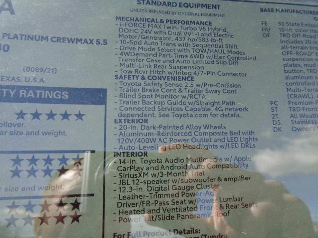 2026 Toyota Tundra Platinum Hybrid CrewMax 5.5' Bed
