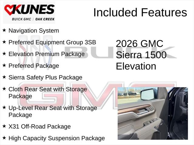 2026 GMC Sierra 1500 Crew Cab, Short Bed, Elevation, 4WD