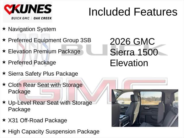 2026 GMC Sierra 1500 Crew Cab, Short Bed, Elevation, 4WD