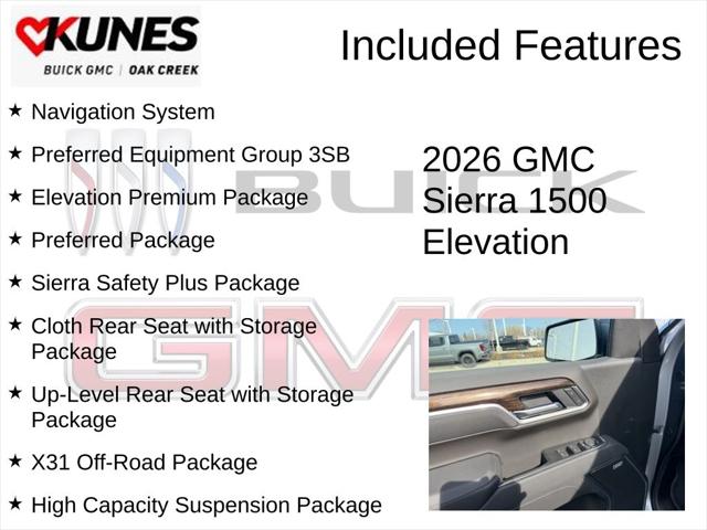 2026 GMC Sierra 1500 Crew Cab, Short Bed, Elevation, 4WD