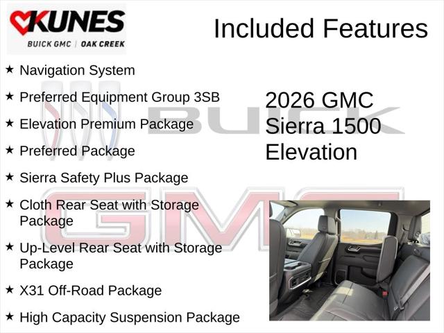 2026 GMC Sierra 1500 Crew Cab, Short Bed, Elevation, 4WD