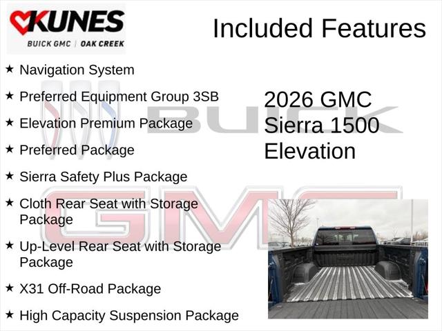 2026 GMC Sierra 1500 Crew Cab, Short Bed, Elevation, 4WD