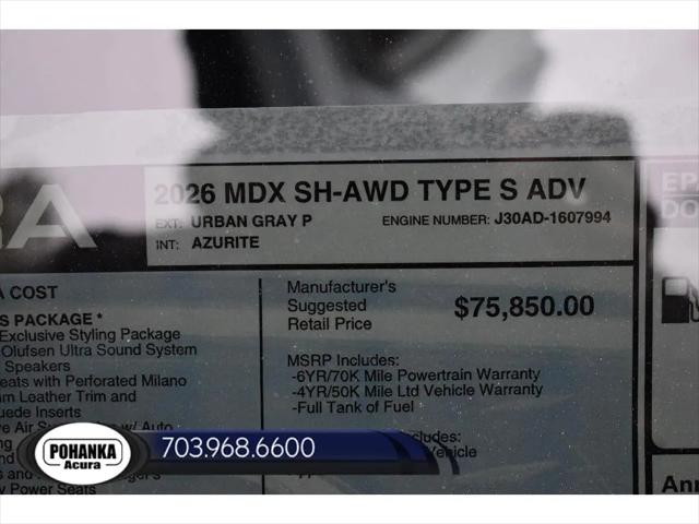 2026 Acura MDX Type S Advance Package