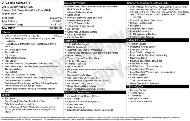 2024 Kia Seltos SX Turbo