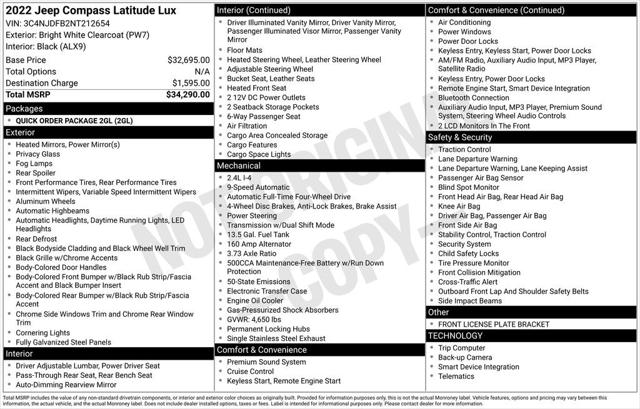 2022 Jeep Compass Latitude Lux 4x4