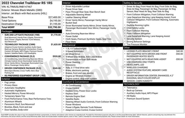 2022 Chevrolet Trailblazer AWD RS