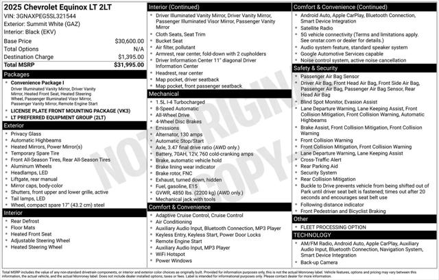 2025 Chevrolet Equinox AWD LT