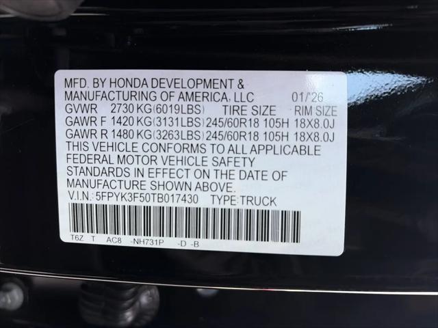 2026 Honda Ridgeline RTL