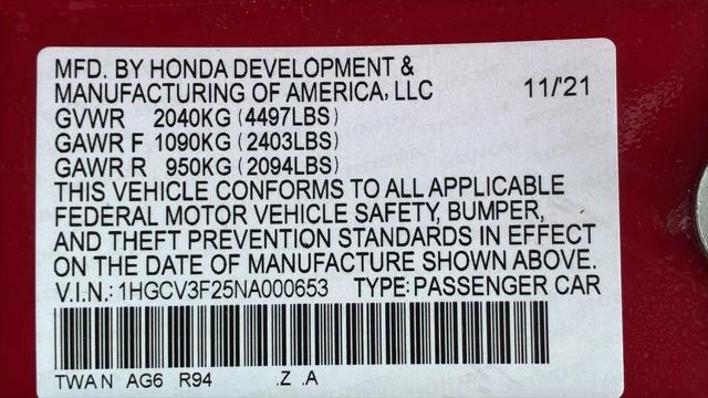 2022 Honda Accord Hybrid Sport